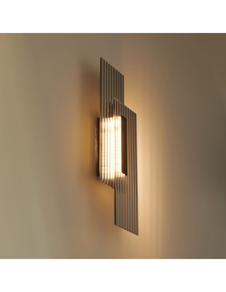 Step Into Design Lampa ścienna NOIR LED, kinkiet czarny ryflowany dwustronny ST-HC-D09 Step Into Design Lampa ścienna NOIR LED, kinkiet czarny ryflowany dwustronny ST-HC-D09