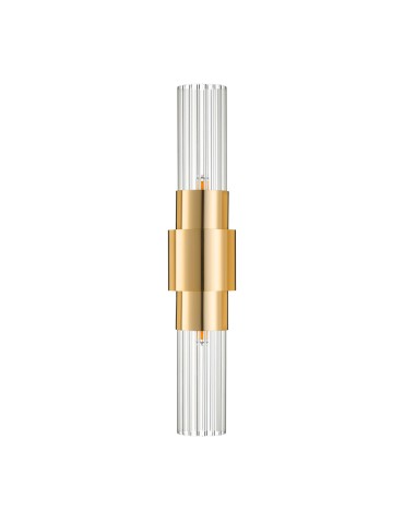 Step Into Design Lampa ścienna GLOW 46 cm - kinkiet złoty, szkło ryflowane ST-DW7790