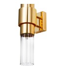 Step Into Design Lampa ścienna GLOW 46 cm - kinkiet złoty, szkło ryflowane ST-DW7790