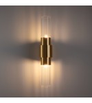 Step Into Design Lampa ścienna GLOW 46 cm - kinkiet złoty, szkło ryflowane ST-DW7790