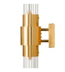 Step Into Design Lampa ścienna GLOW 46 cm - kinkiet złoty, szkło ryflowane ST-DW7790