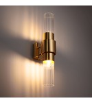Step Into Design Lampa ścienna GLOW 46 cm - kinkiet złoty, szkło ryflowane ST-DW7790