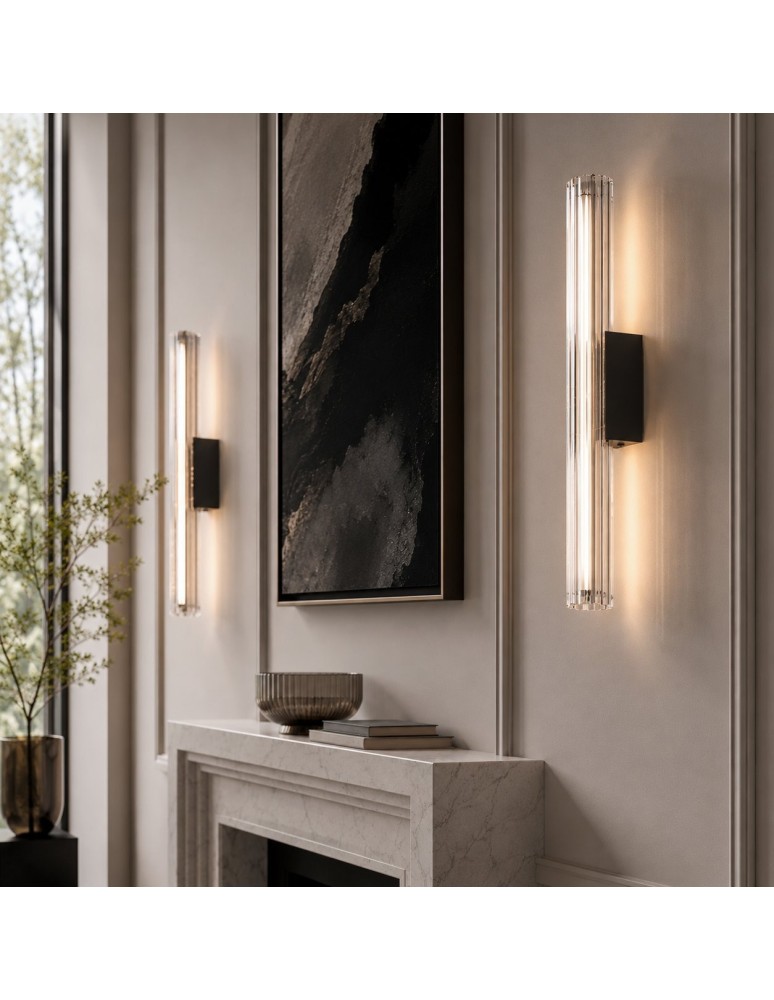 Step Into Design Lampa ścienna VERTI 40 cm - LED, transparentna tuba ST-HC-D14-H400