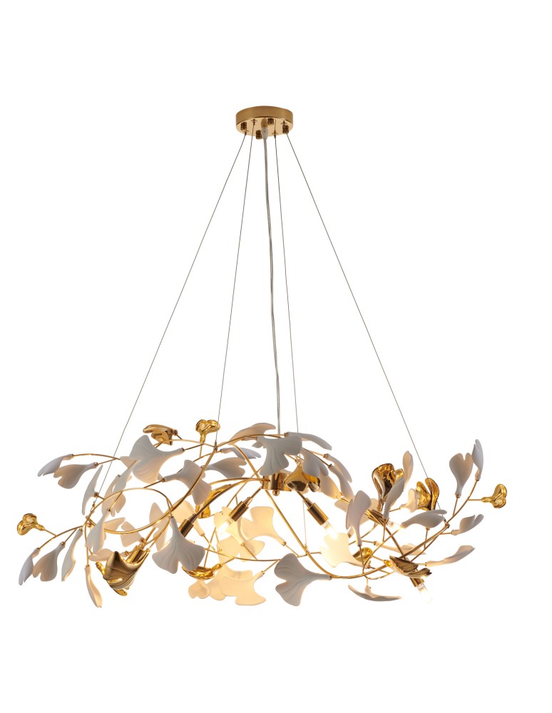 Step Into Design Lampa wisząca BOTANIKA GOLD 100 cm - złota, G9, regulowana, designerska XY080P-L1000 gold