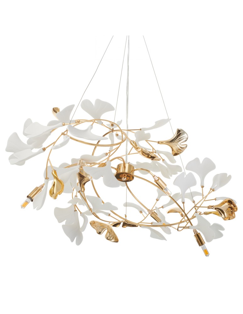 Step Into Design Lampa wisząca BOTANIKA GOLD 100 cm - złota, G9, regulowana, designerska XY080P-L1000 gold