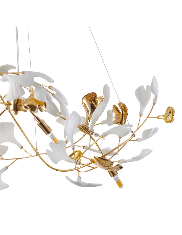 Step Into Design Lampa wisząca BOTANIKA GOLD 100 cm - złota, G9, regulowana, designerska XY080P-L1000 gold