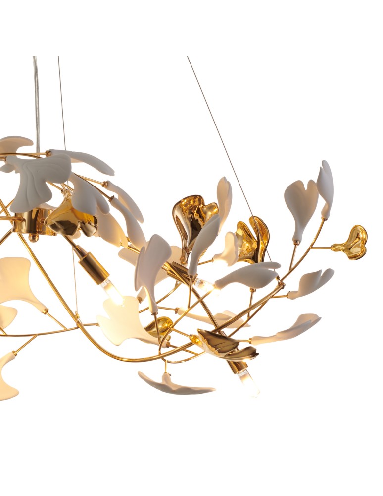 Step Into Design Lampa wisząca BOTANIKA GOLD 100 cm - złota, G9, regulowana, designerska XY080P-L1000 gold