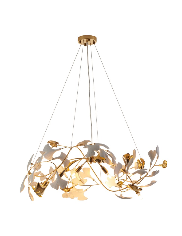 Step Into Design Lampa wisząca BOTANIKA GOLD 100 cm - złota, G9, regulowana, designerska XY080P-L1000 gold