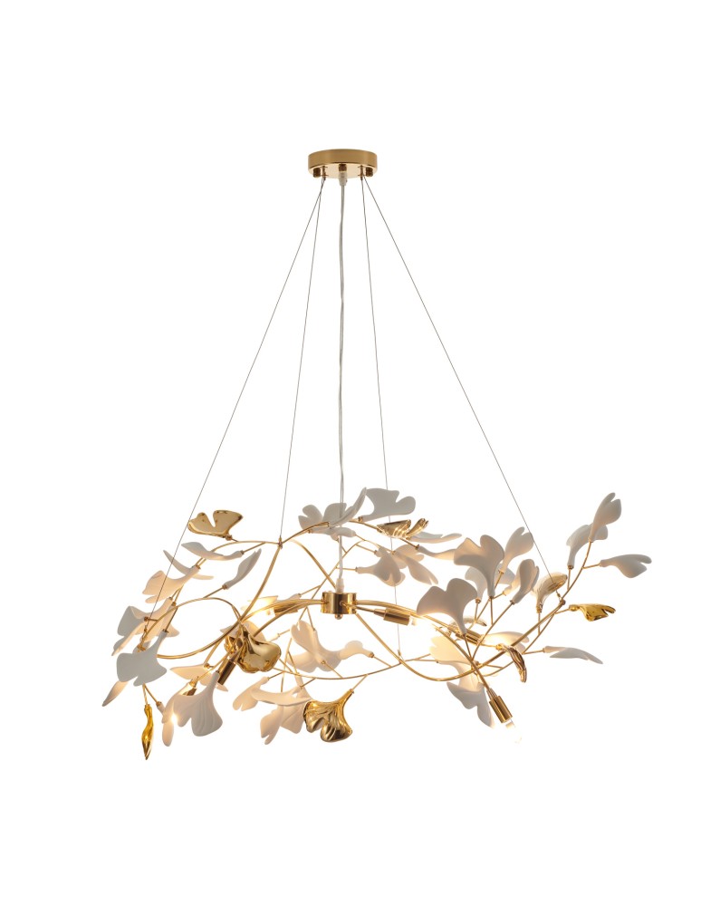 Step Into Design Lampa wisząca BOTANIKA GOLD 100 cm - złota, G9, regulowana, designerska XY080P-L1000 gold