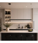 Step Into Design Lampa wisząca BEAM-80 LED - czarna oprawa liniowa 4000K ST-8960-L80 black 4000K