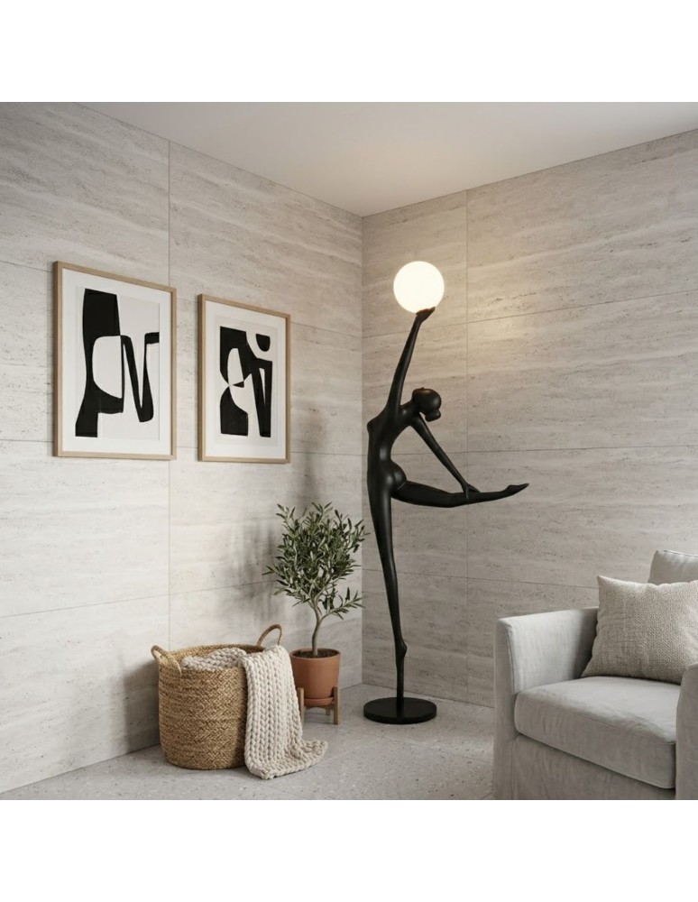 Step Into Design Lampa podłogowa WOMAN BALLERINA czarna 210 cm F9221 Step Into Design Lampa podłogowa WOMAN BALLERINA czarna 210 cm F9221
