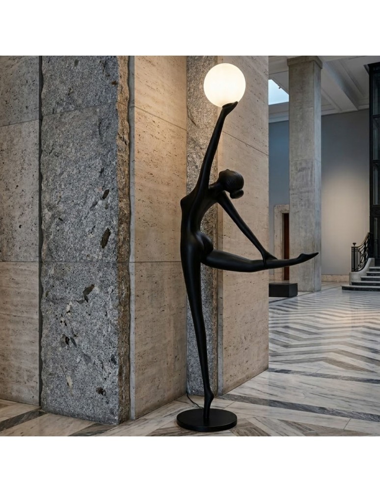 Step Into Design Lampa podłogowa WOMAN BALLERINA czarna 210 cm F9221 Step Into Design Lampa podłogowa WOMAN BALLERINA czarna 210 cm F9221
