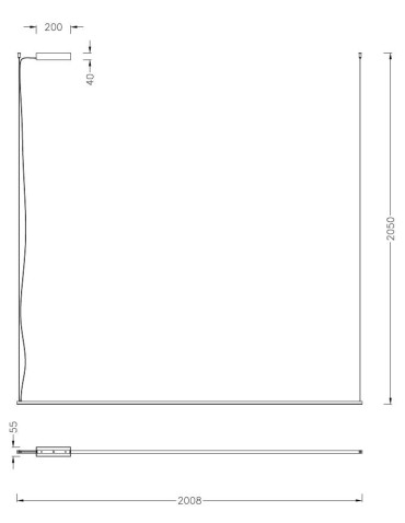 Maxlight P0681 Longi 50W Lampa Wisząca czarny - produkt 2