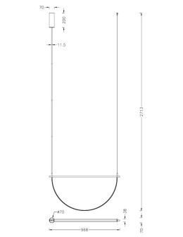 Maxlight P0686 Victoria 30W Lampa Wisząca czarny - produkt 2