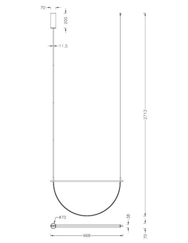Maxlight P0687 Victoria 30W Lampa Wisząca złoty - produkt 2