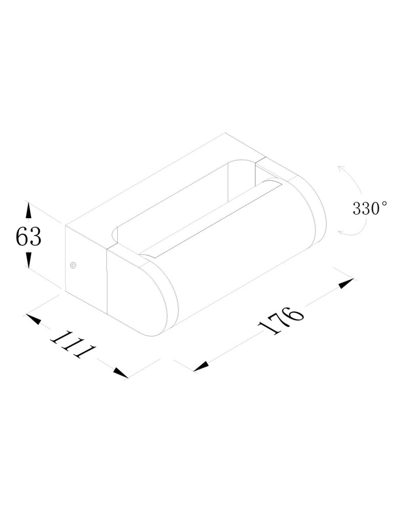 Maxlight W0463 Solden IP65 Ogrodowa Kinkiet korten