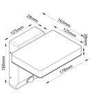 Maxlight W0471 Ladis IP65 Ogrodowa Kinkiet czarny Maxlight W0471 Ladis IP65 Ogrodowa Kinkiet czarny