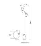 SU-MA DUBLO DBL-1000 IP65 GU10, 2 x max 15 W, 230 V
