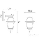 SU-MA WITRAŻ K 3012/1/NC IP43 E27, 1 x 60 W, 230 V SU-MA WITRAŻ K 3012/1/NC IP43 E27, 1 x 60 W, 230 V