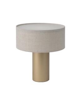 Nowodvorski SANTANA C Lampa Stołowa E27 Kremowy Szczotkowane złoto 12206