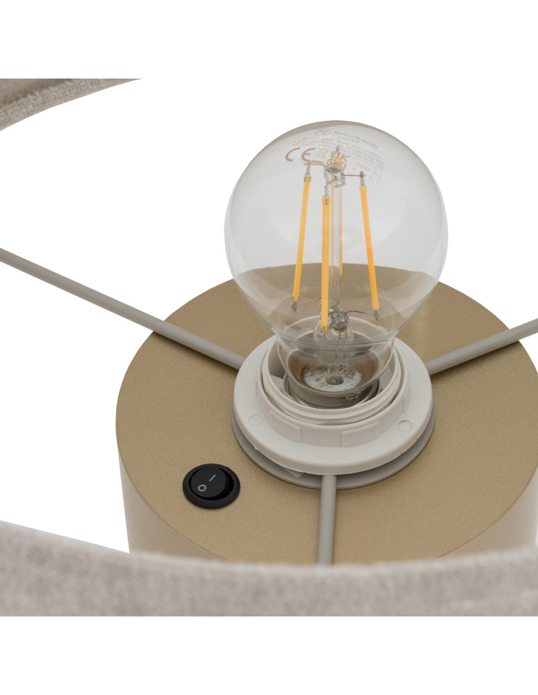 Nowodvorski SANTANA C Lampa Stołowa E27 Kremowy Szczotkowane złoto 12206 Nowodvorski SANTANA C Lampa Stołowa E27 Kremowy Szczotkowane złoto 12206