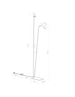 Nowodvorski MONO Lampa Podłogowa GU10 R50  Szałwiowy Czarny 12621 - produkt 2