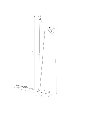 Nowodvorski MONO Lampa Podłogowa GU10 R50  Terakota Czarny 12620 - product 2