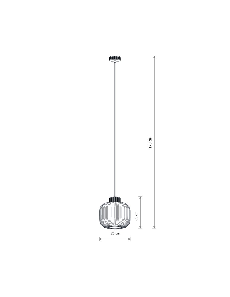 Nowodvorski AURORA Lampa Sufitowa Wisząca  Szary 11967