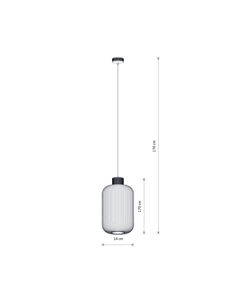 Nowodvorski AURORA A Lampa Sufitowa Wisząca E27  Szary 11969