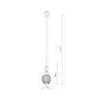 Nowodvorski CORALS Lampa Sufitowa Wisząca E27  Beżowy Szary 11974