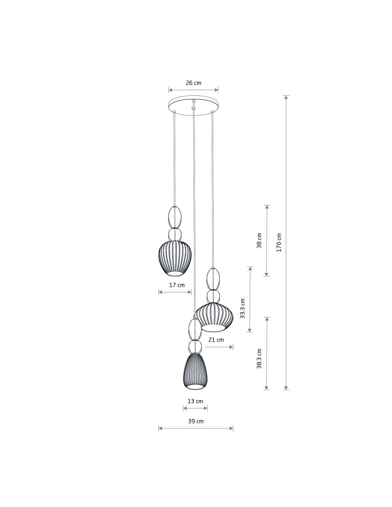 Nowodvorski CORALS Lampa Sufitowa Wisząca E27 Beżowy Szary 11975 Nowodvorski CORALS Lampa Sufitowa Wisząca E27 Beżowy Szary 11975