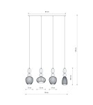 Nowodvorski CORALS Lampa Sufitowa Wisząca E27 Beżowy Szary 11976 Nowodvorski CORALS Lampa Sufitowa Wisząca E27 Beżowy Szary 11976