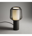 Nowodvorski NOME Lampa Stołowa E27  Jedwabisty grafit Biały 12253