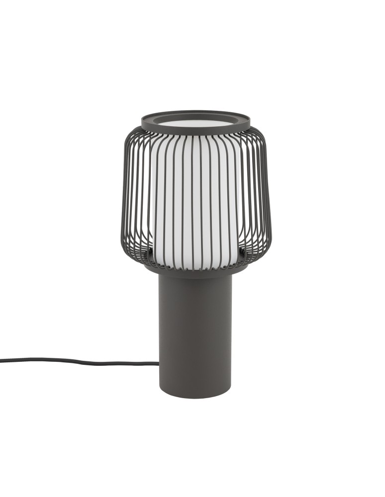 Nowodvorski NOME Lampa Stołowa E27  Jedwabisty grafit Biały 12253