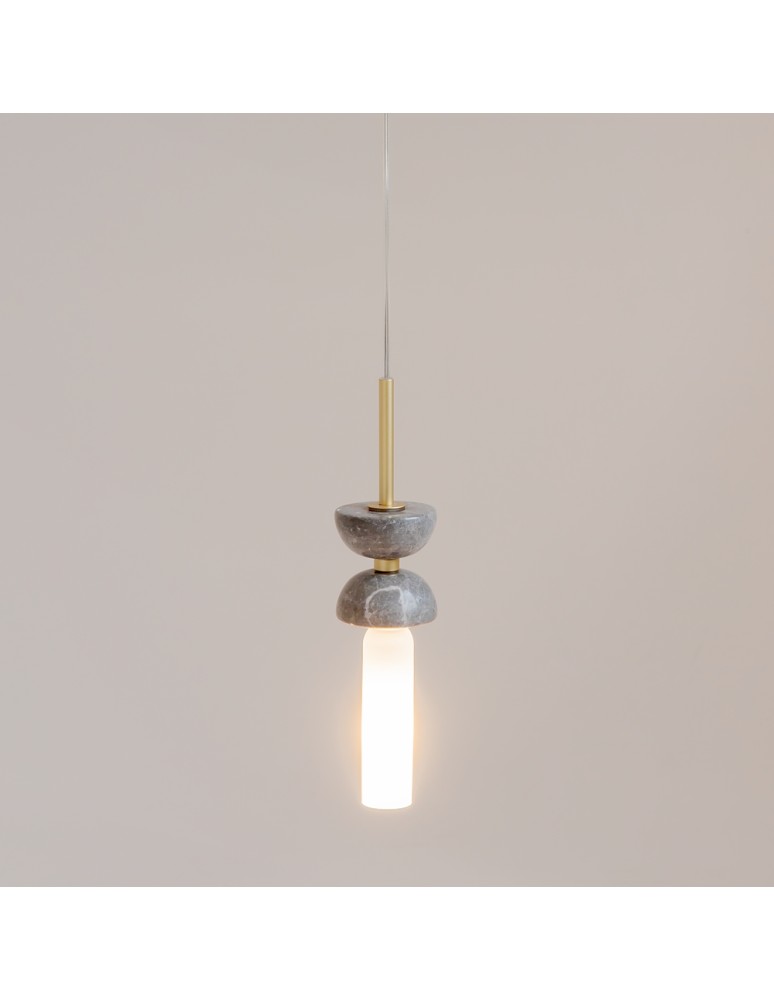Single pendant lamps - Maytoni Kyoto Pendant Lamp 1xG9 28W Gold, Gray MOD178PL-01GR - product kolory-swiatla.pl 2