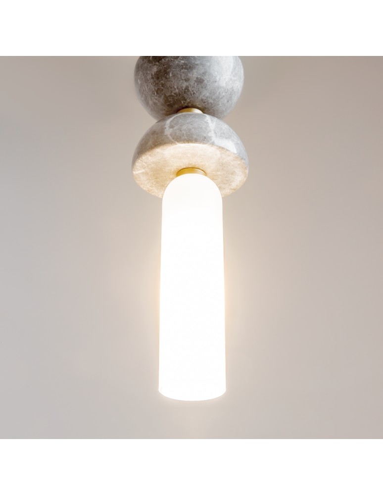 Single pendant lamps - Maytoni Kyoto Pendant Lamp 1xG9 28W Gold, Gray MOD178PL-01GR - product kolory-swiatla.pl 3