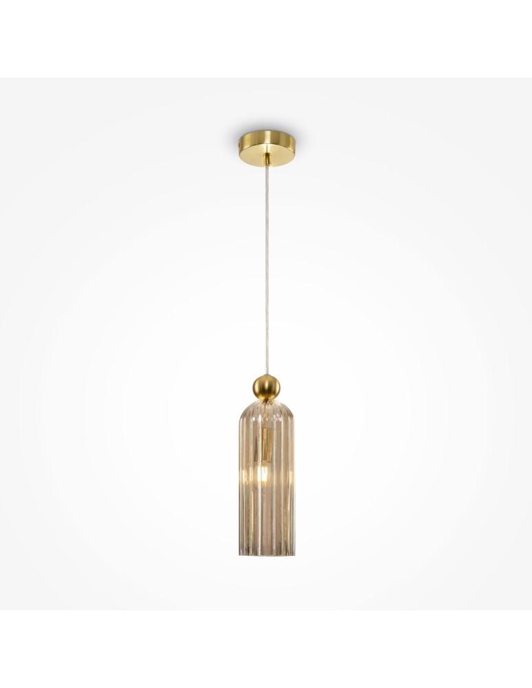Single pendant lamps - Maytoni Antic Pendant E14 1x40W Brown MOD302PL-01CG - product kolory-swiatla.pl 4