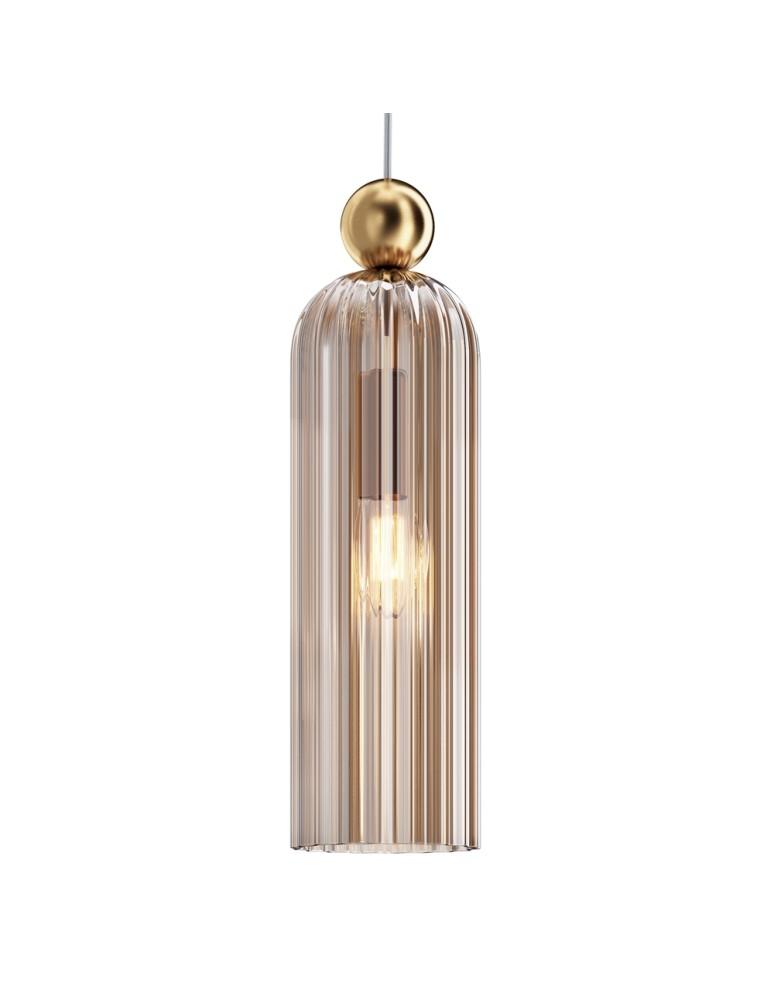 Single pendant lamps - Maytoni Antic Pendant E14 1x40W Brown MOD302PL-01CG - product kolory-swiatla.pl 3