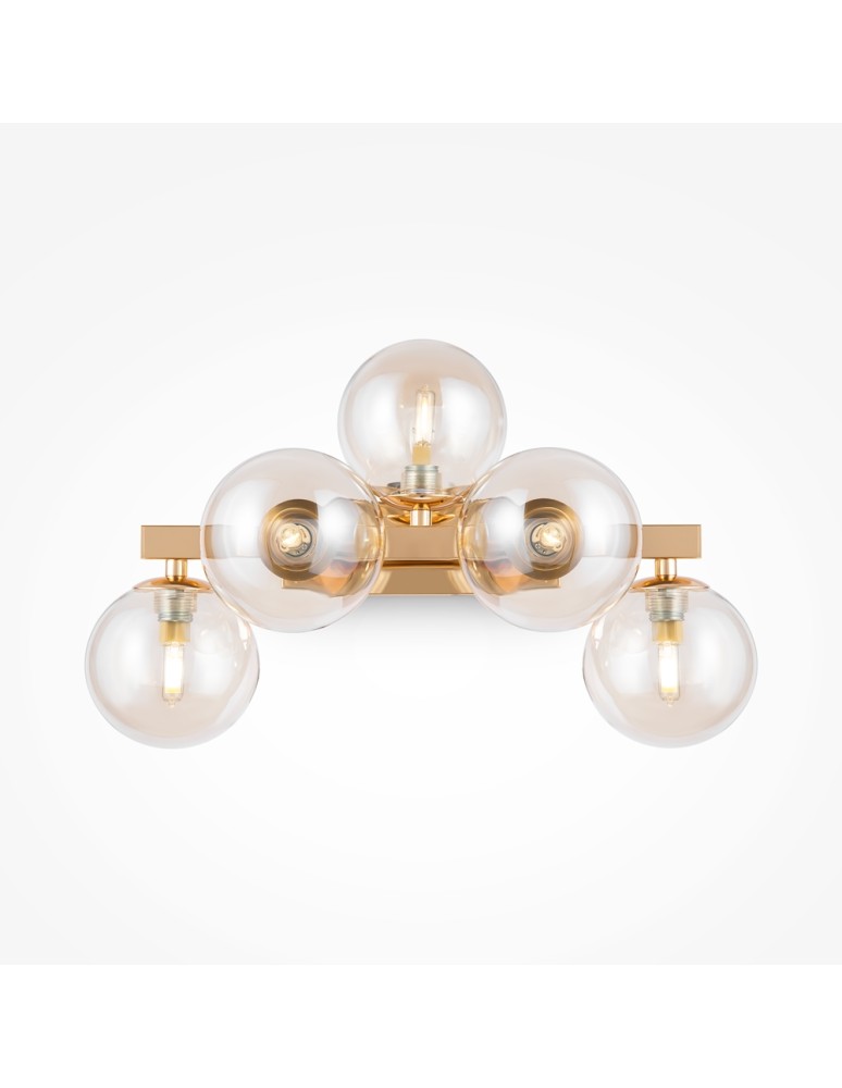 Glamour wall lamps - Maytoni Dallas 5xG9 28W wall lamp MOD547WL-05G gold - product kolory-swiatla.pl 2
