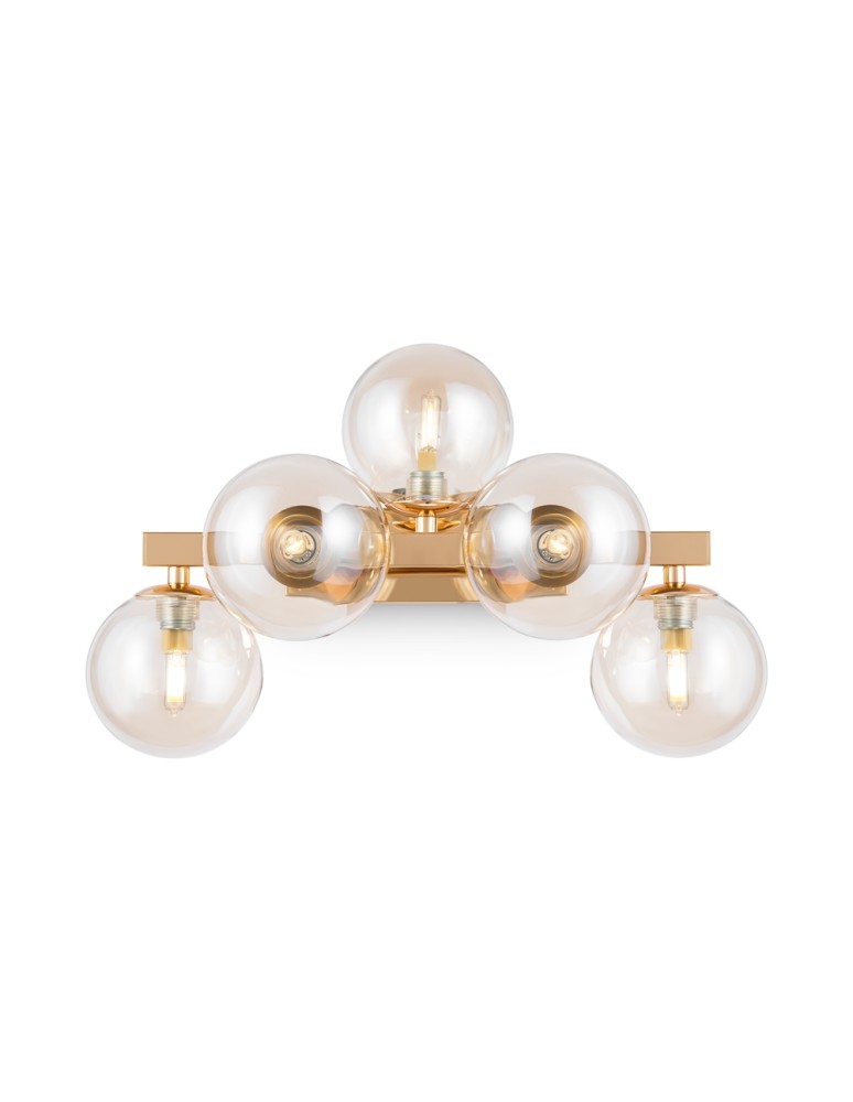Glamour wall lamps - Maytoni Dallas 5xG9 28W wall lamp MOD547WL-05G gold - product kolory-swiatla.pl 1