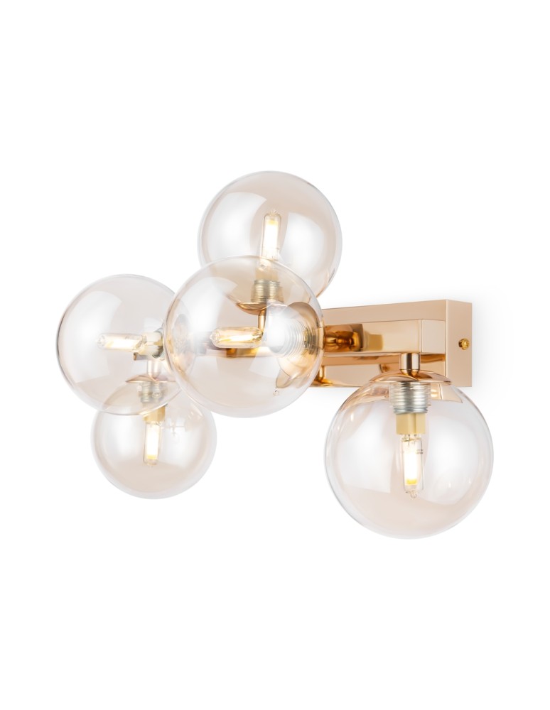 Glamour wall lamps - Maytoni Dallas 5xG9 28W wall lamp MOD547WL-05G gold - product kolory-swiatla.pl 3