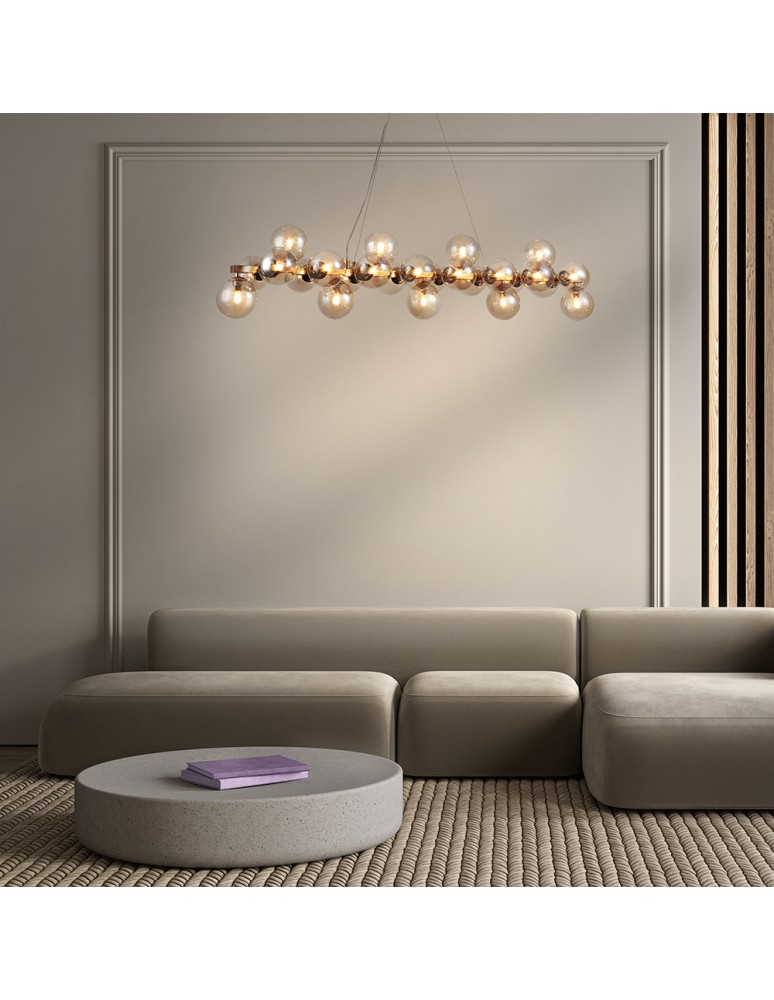 Pendant lamps spheres - Maytoni Dallas 25xG9 28W pendant MOD547PL-25G gold - product kolory-swiatla.pl 2