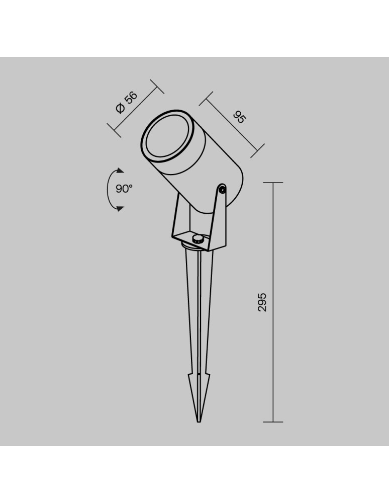 Garden lamps driven into the ground (with wedge) - Maytoni Scope Outdoor/Garden GU10 1x20W Black O025FL-01B - product kolory-swiatla.pl 8