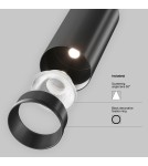 Lamps for 1 phase busbars - Maytoni Focus LED Spotlight for UNITY LED Single Circuit Rail 12W 900lm 3000K Black TR021-1-12B3K-W-D-B - product 5