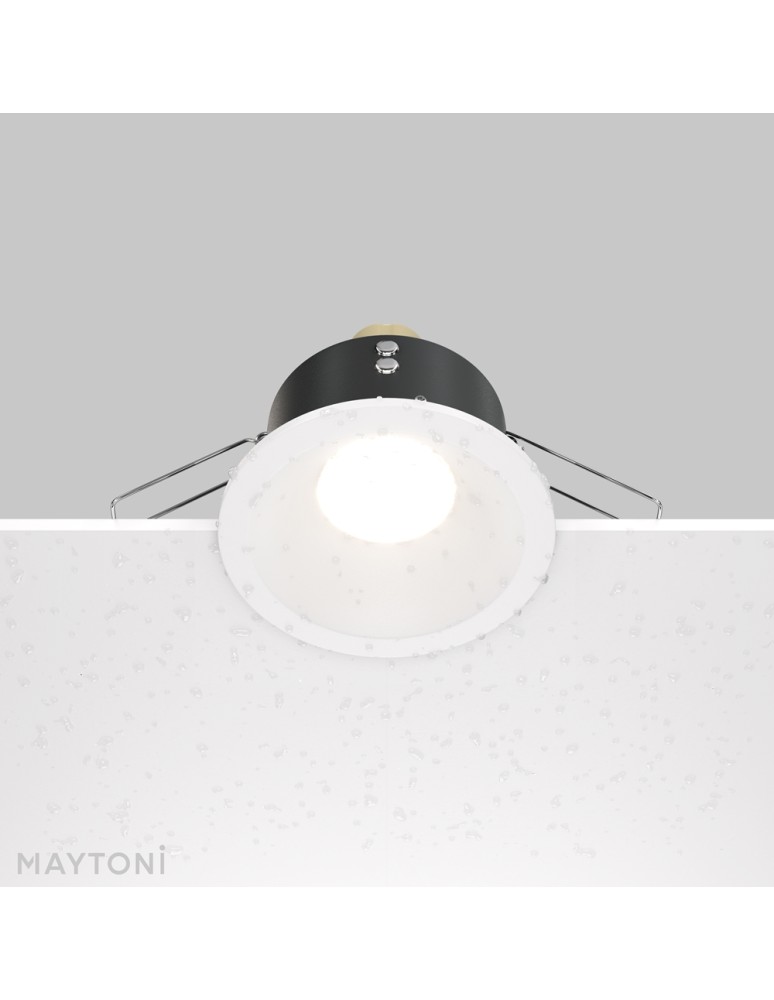Flush-mounted hermetic lamps - Maytoni Zoom 1xGU10 50W IP65 flush mount DL032-2-01W white - product kolory-swiatla.pl 3