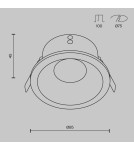 Flush-mounted hermetic lamps - Maytoni Zoom 1xGU10 50W IP65 flush mount DL032-2-01W white - product 7