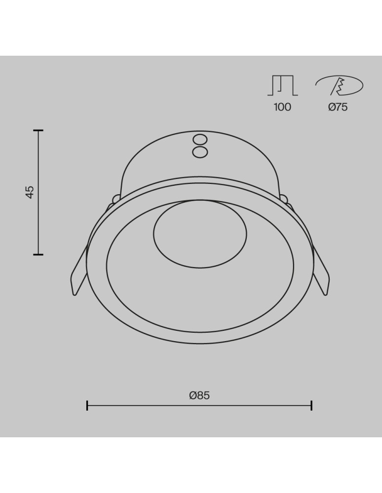 Flush-mounted hermetic lamps - Maytoni Zoom 1xGU10 50W IP65 flush mount DL032-2-01W white - product kolory-swiatla.pl 7