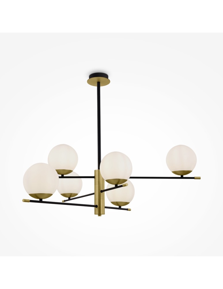 Pendant lamps spheres - Maytoni Nostalgia 6xE14 40W pendant MOD048PL-06G matte gold - product kolory-swiatla.pl 10