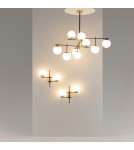 Pendant lamps spheres - Maytoni Nostalgia 6xE14 40W pendant MOD048PL-06G matte gold - product 6