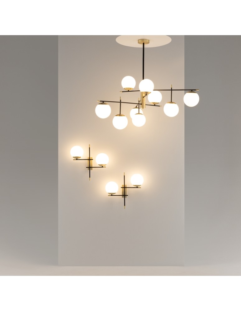 Pendant lamps spheres - Maytoni Nostalgia 6xE14 40W pendant MOD048PL-06G matte gold - product kolory-swiatla.pl 6